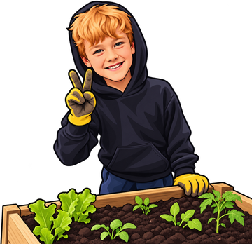 Max in his garden